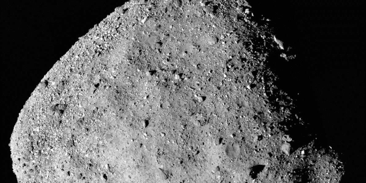 The diamond-shaped, boulder-covered asteroid Bennu